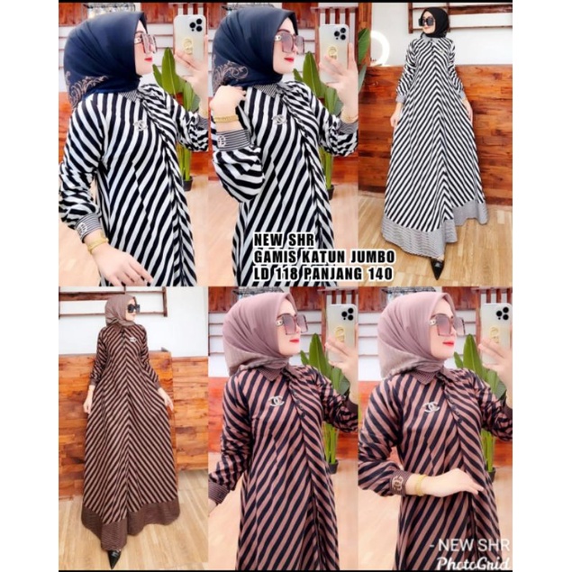 ready  gamis jumbo linen 100% ORI SHR