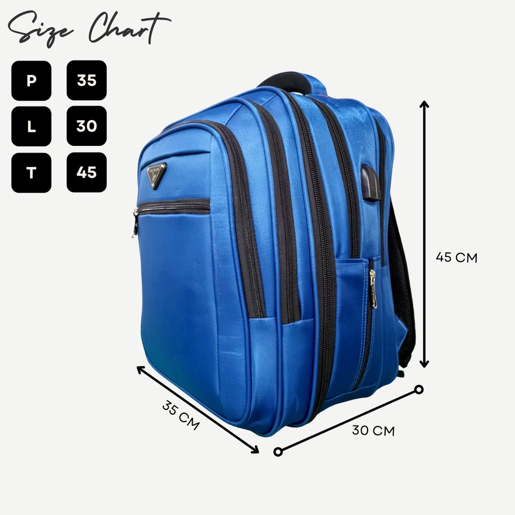 Tas Laptop POLO MILANO 88372 Backpack ANTI AIR Ransel ORIGINAL USB Ransel laptop import Ransel laptop anti air Ransel pria Ransel wanita Ransel wanita import Ransel anak Ransel laptop pria Ransel laptop wanita POLO MILANO RANSEL FREE botol minum