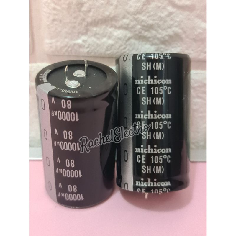 HARGA SATUAN ELCO 10000UF 80V ELKO 10000 UF ELKO 80V NICHICON BLACK ELCO 80V NICHICON HITAM