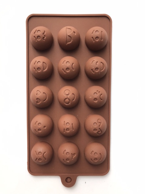 Cetakan Silikon Emoji/ Cetakan Silikon Bola/ Cetakan Coklat/ Cetakan Sabun/ Es/ Silikon Mould