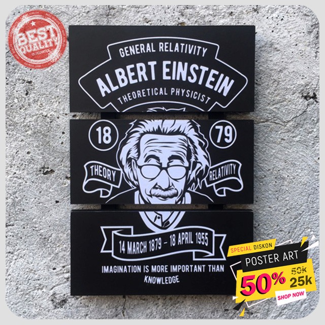 Pajangan dinding - Hiasan dinding - Walldecor Albert Einstein  091939FHZ