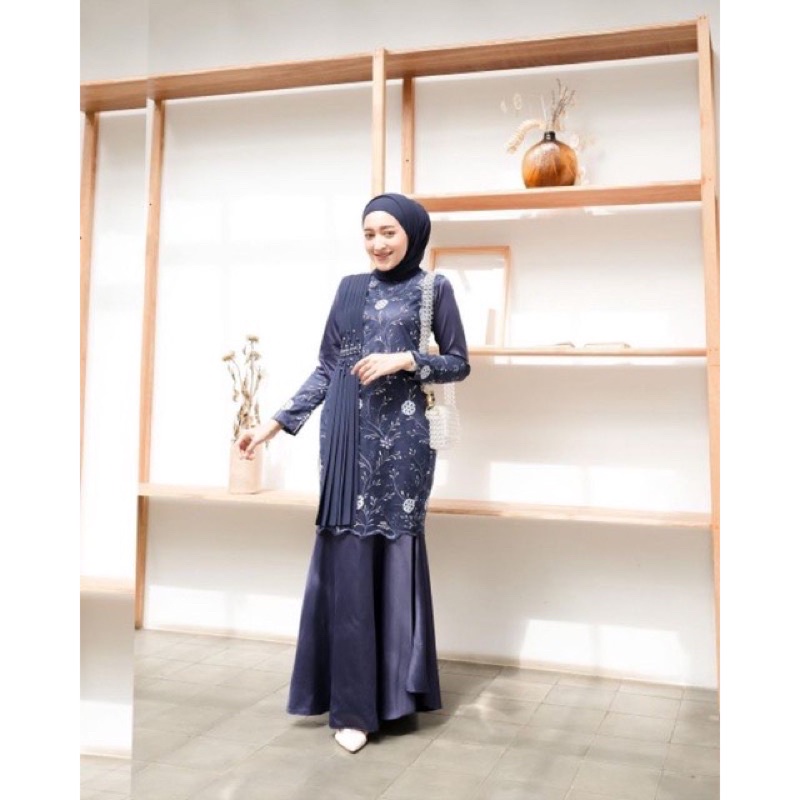 (Bayar ditempat) GAMIS DUYUNG SELENDANG VIOLA/GAMIS MODERN/GAMIS PREMIUM/GAMIS PESTA/gamis brokat/gamis kondangan