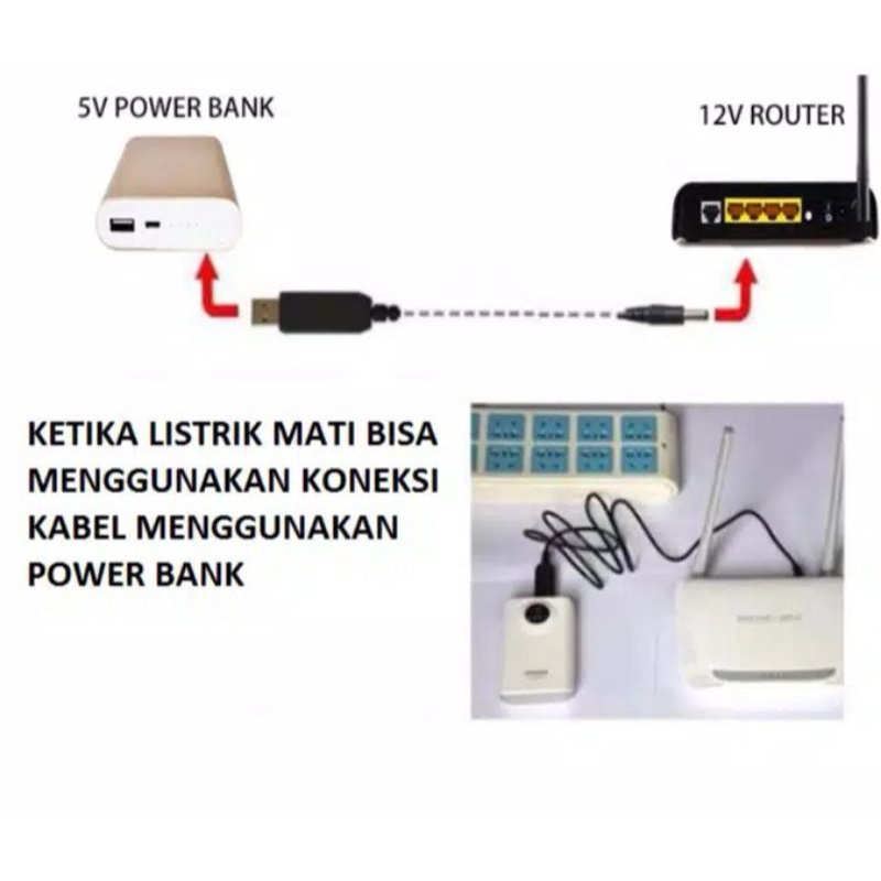 kabel USB DC step up 5v to 12v