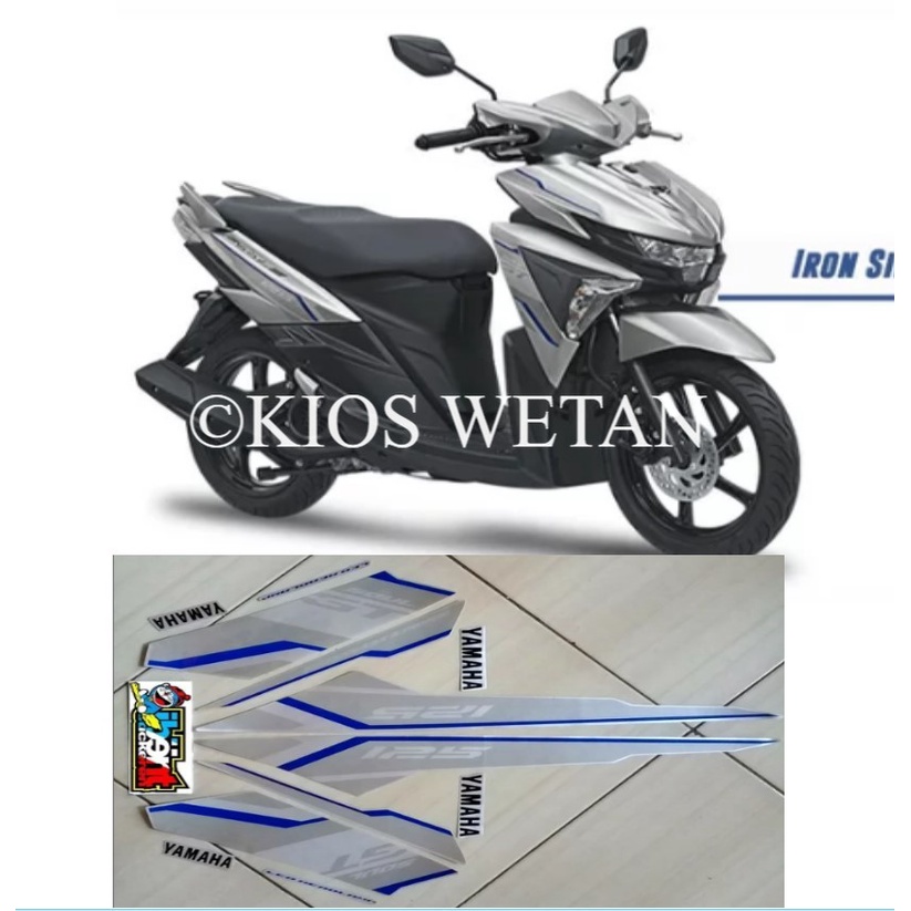 STRIPING MIO SOUL GT SILVER 2017 STIKER LIS STANDAR ORI YAMAHA STIKER POLET