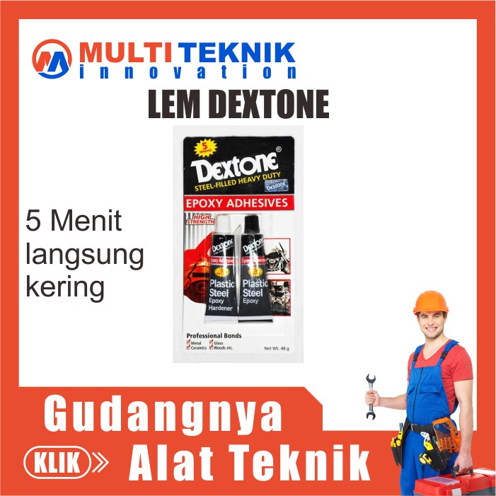 Lem Dextone Epoxy Plastik Steel Otomotif MT454