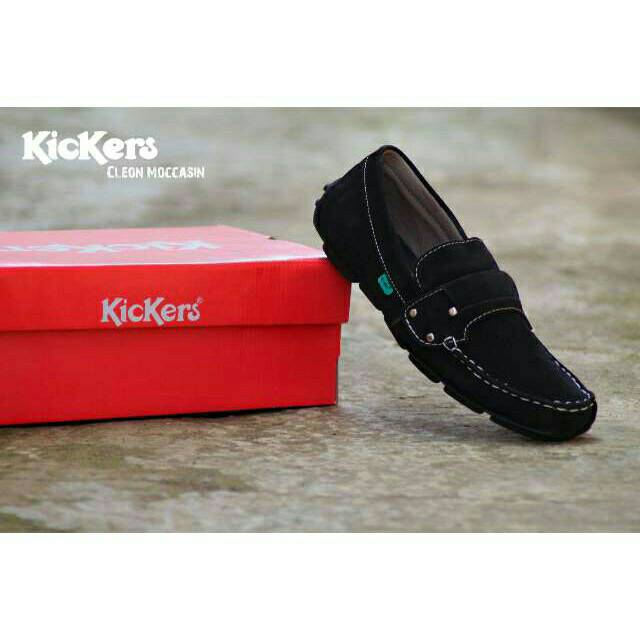 Promoo !!!! Sepatu slip on pria kickers casual slop formal kerja kantor kulit asli santai kuliah