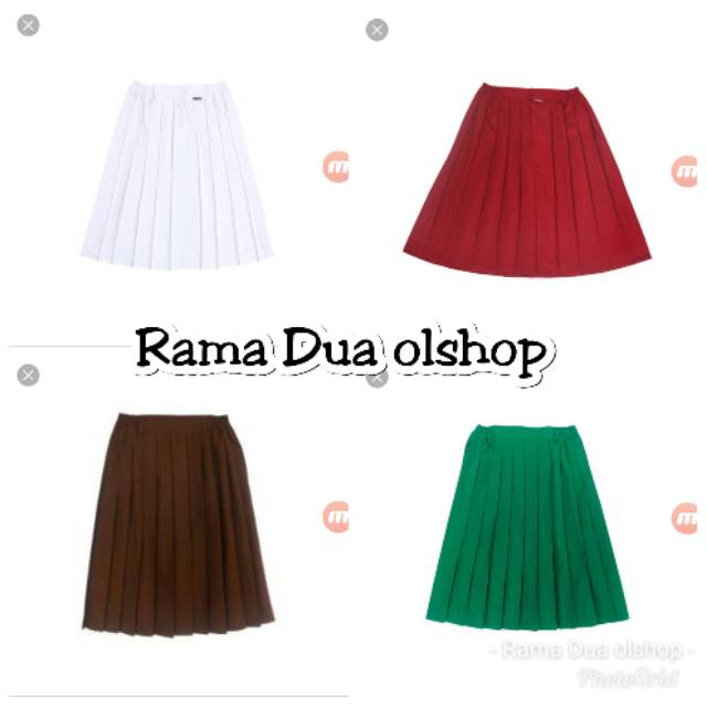 Seragam sekolah Rok plisir pendek merk pelajar dan lumayan
