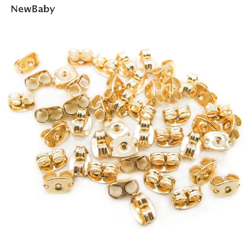 Newbaby 10PCS Stopper Anting Tusuk Bahan Metal