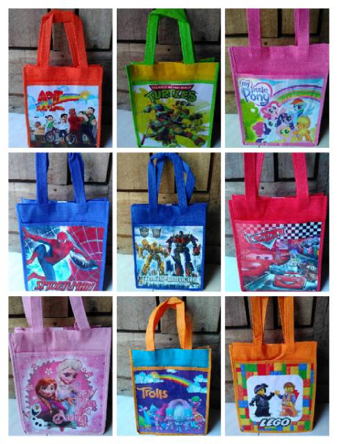 GOODIE BAG Ulang Tahun Souvenir | Sovenir ulang tahun Anak | Tas nasi box ultah-2