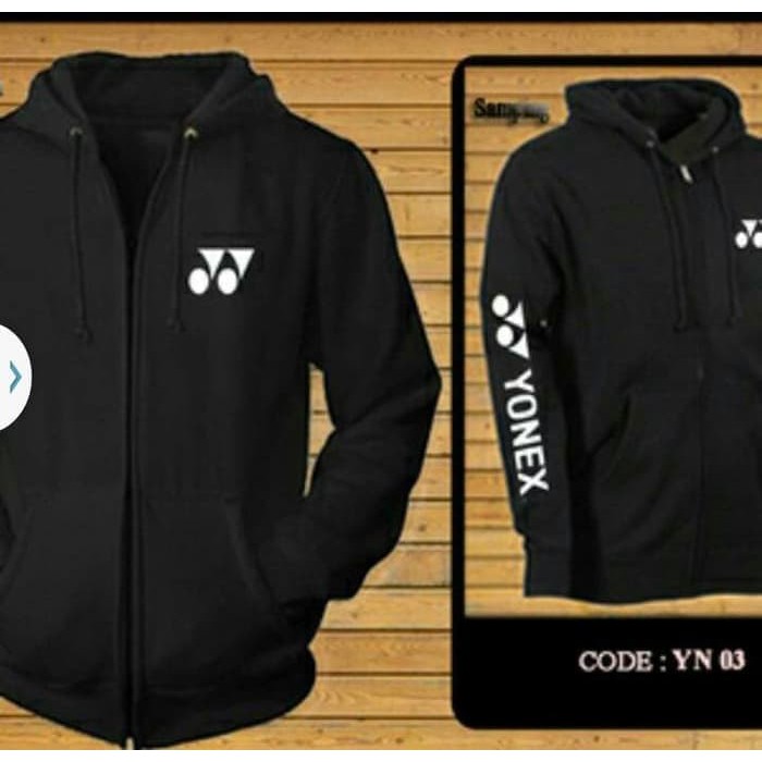 PAKAIAN PRIA Jaket Hoodie Sweater Halfzipper Yonex Badminton Bulutangkis Jersey