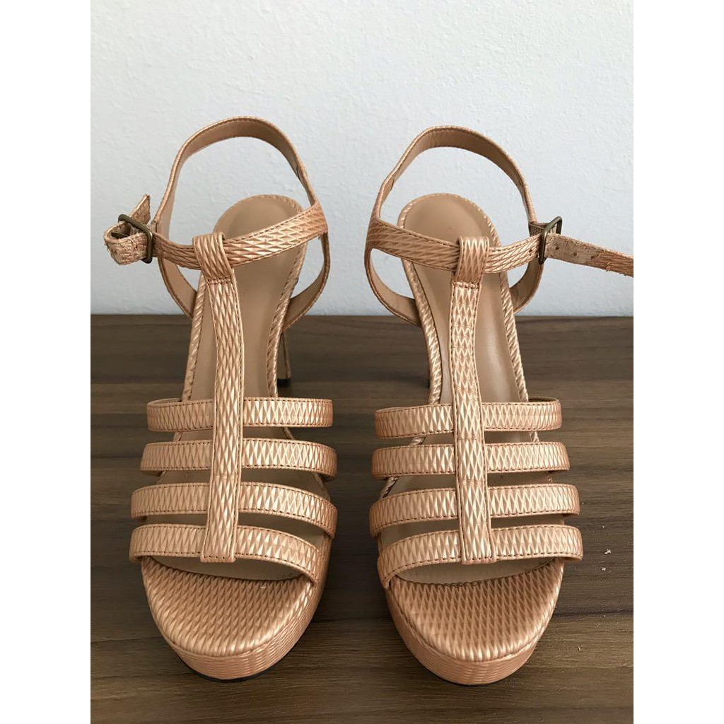 Charles & Keith High Heels Gold ORIGINAL
