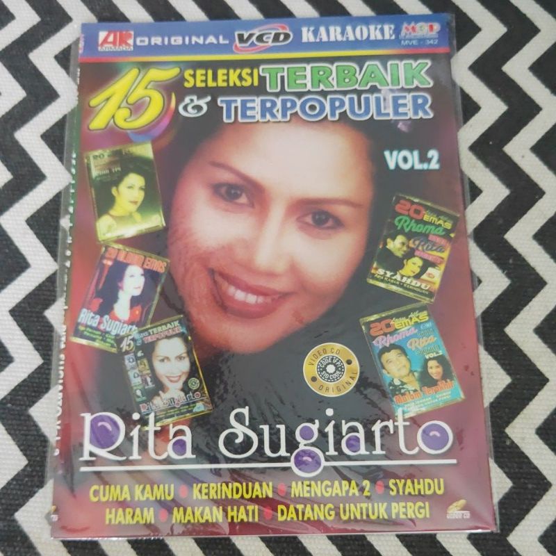 VCD KARAOKE ORIGINAL 15 SELEKSI TERLARIS & TERPOPULER RITA SUGIARTO VOL.2