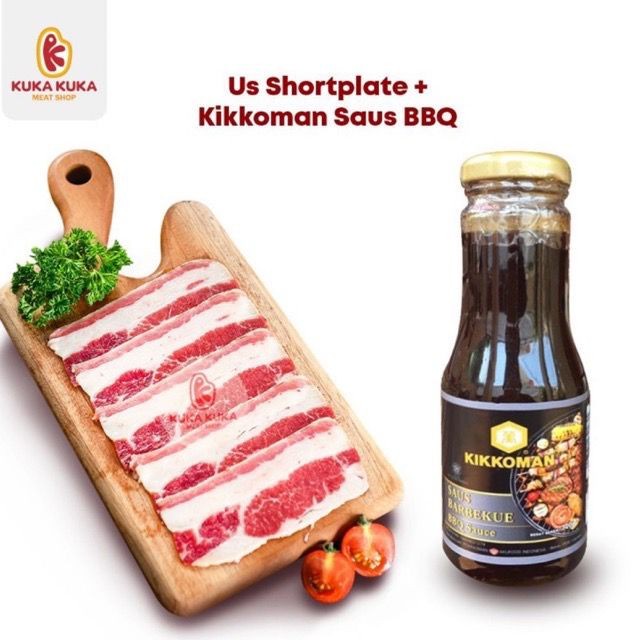 PAKET BEEF MARINASI (US SHORTPLATE 1KG+KIKKOMAN BBQ 300 ML )