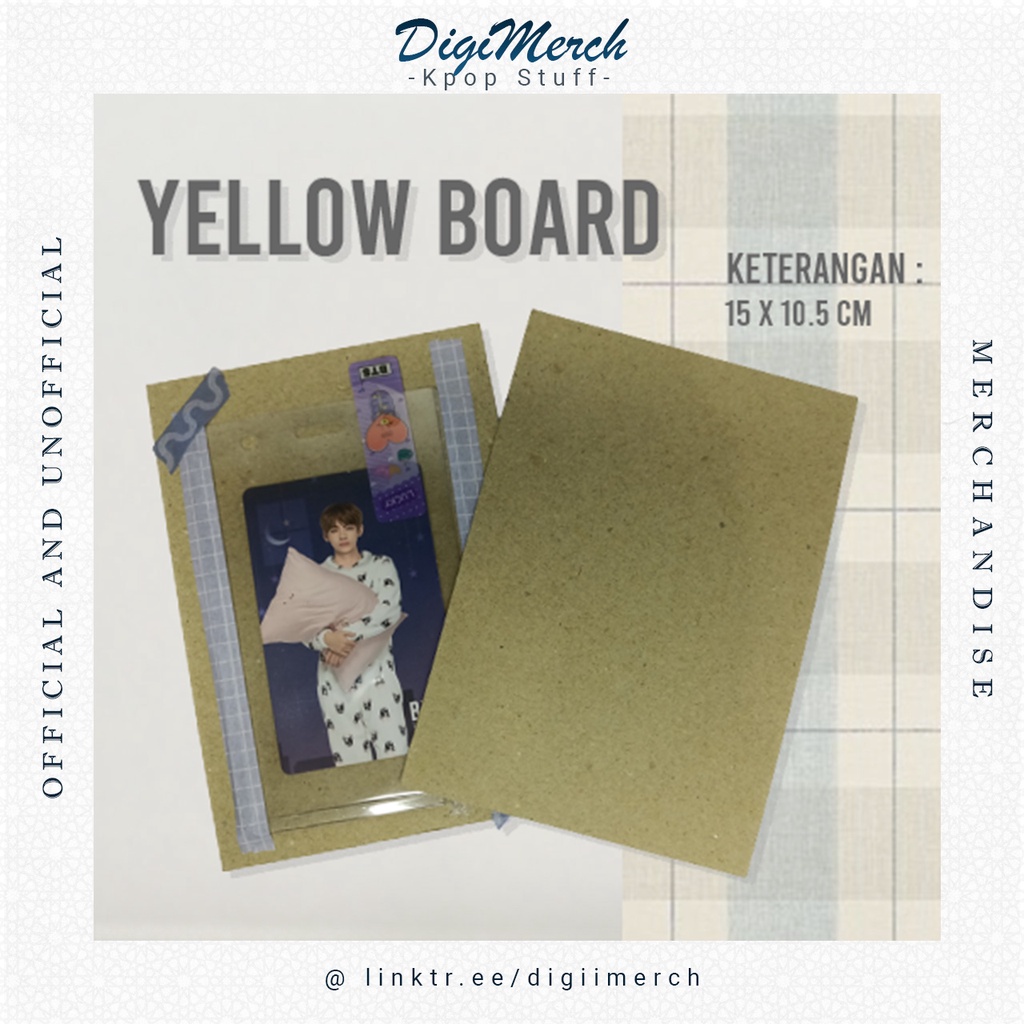 

[READY/BACA DESC] PAKET 5 PCS YELLOW BOARD A6/KARTON BOARD PACKAGING PHOTOCARD (PC) 10.5 X 14.8 CM