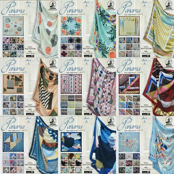 TERBARU   Jilbab Hijab Segiempat Premium motif - Kerudung segi empat kotak Square Jilbab Syari Syar