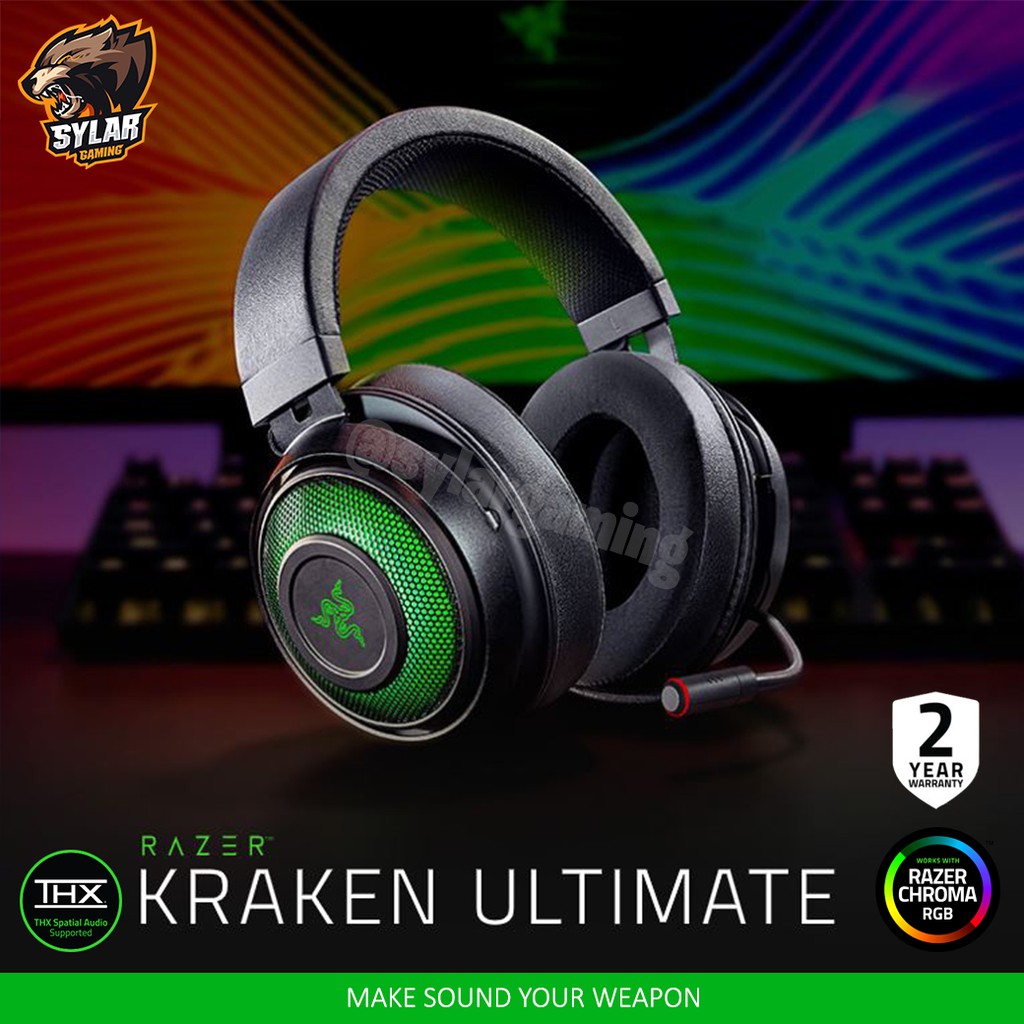 Razer Kraken Ultimate Rgb Thx 7 1 Spatial Usb Gaming Headset Shopee Indonesia