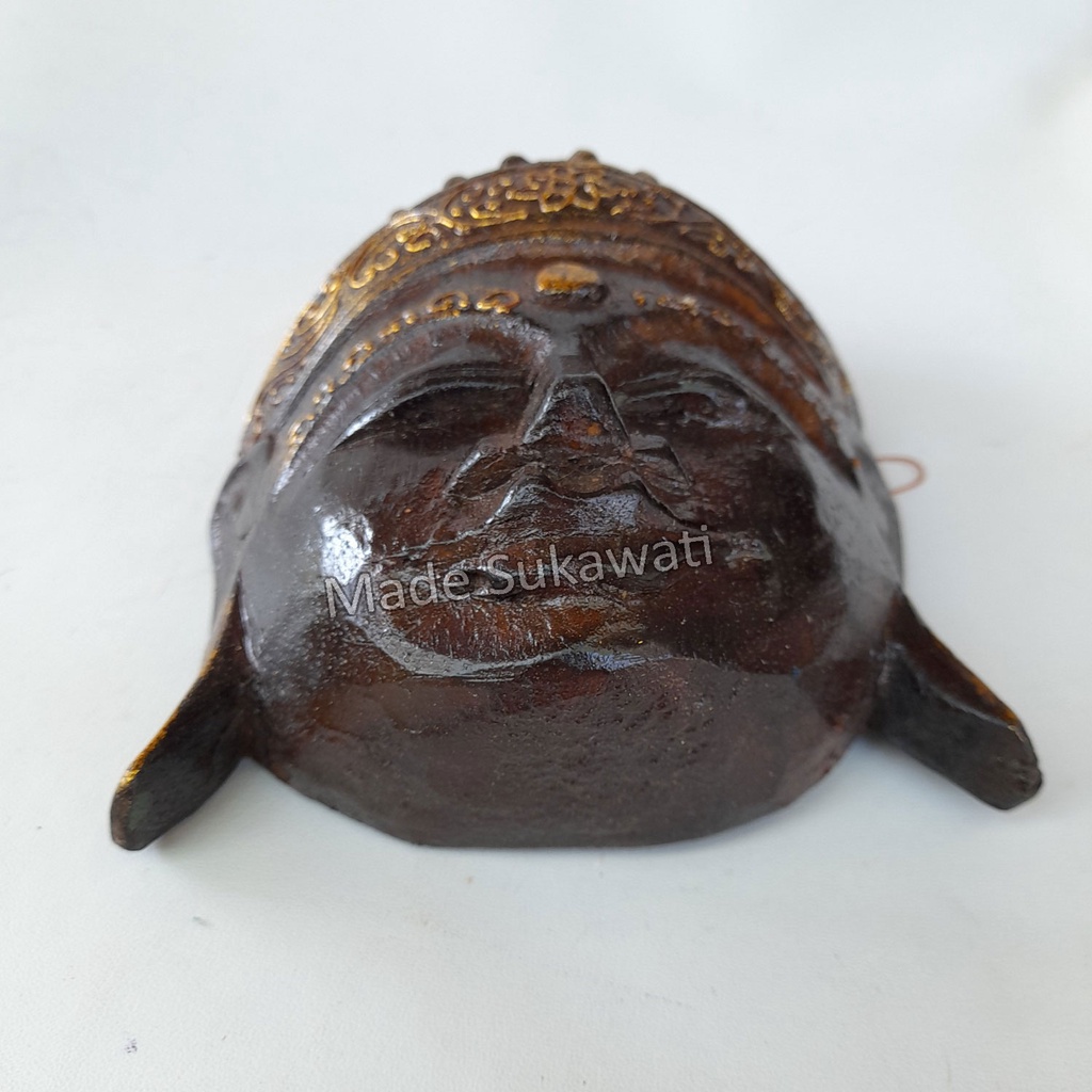 Hiasan dinding topeng budha kerajinan tangan handmade bali