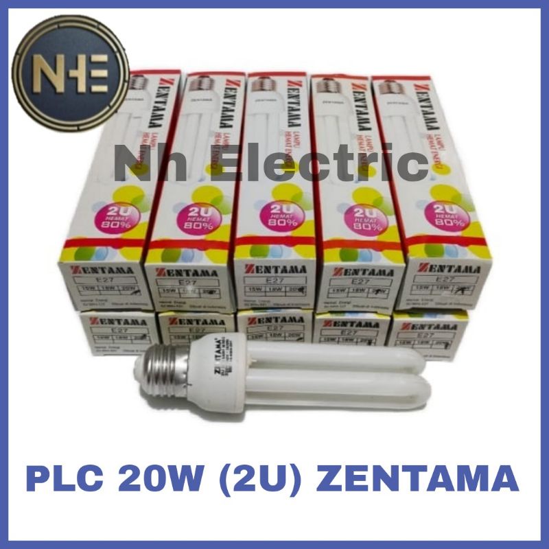 Lampu Plc 20w Zentama - Plc 2U 20Watt Zentama - Lampu Plc Murah 20W Zentama