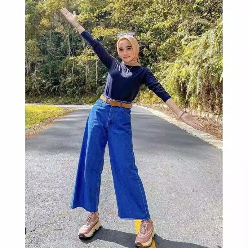 Kulot Jeans high waist // Celana Kulot Rawis