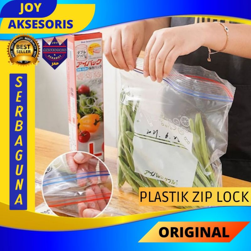 BEST SELLER Kantong Plastik klip pelastik Ziplock Reusable klip snack packing bening Kulkas wadah te