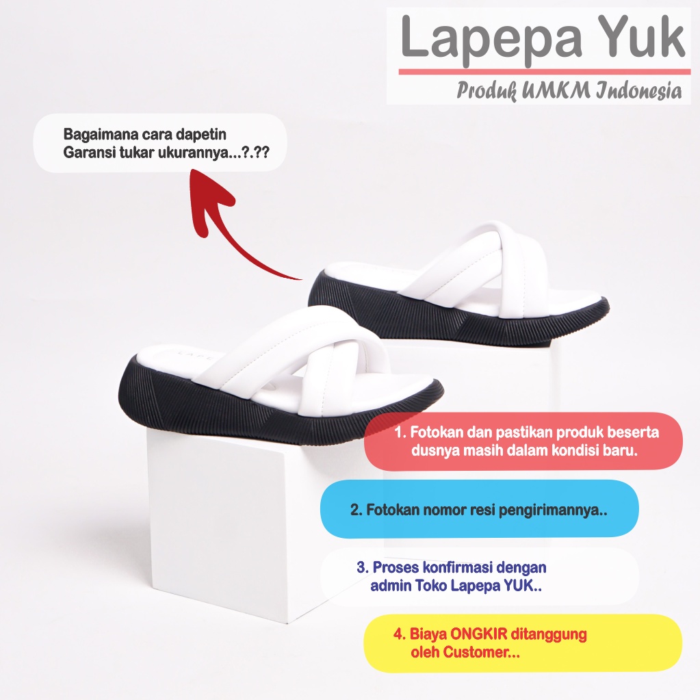 LAPEPA YUK - Sandal Platform Anak Perempuan Usia 2 sampai 10 Tahun NADHIRA KIDS Sendal Anak cewek Wedges Wanita Empuk Model Silang Warna WHITE Putih Strap adek kakak cewe Slop Usia Umur 3 4 5 6 7 8 9 thn Tahun Premium Ori Original Mall Official Store