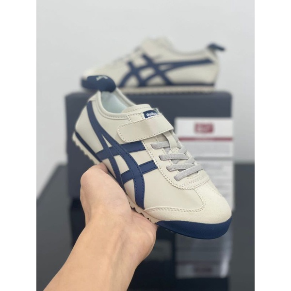 Sepatu Onitsuka Tiger Mexico 66 Kids Crame Navy Made In Indonesia