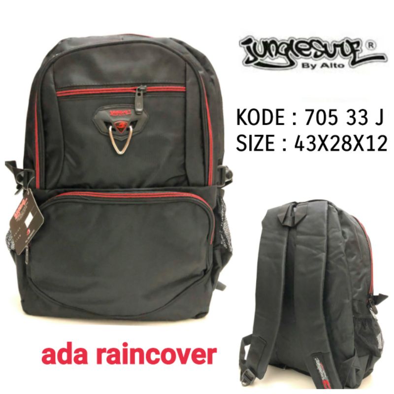 TAS RANSEL BACKPACK HITAM JUNGLESURF 70533J TERBARU TERMURAH