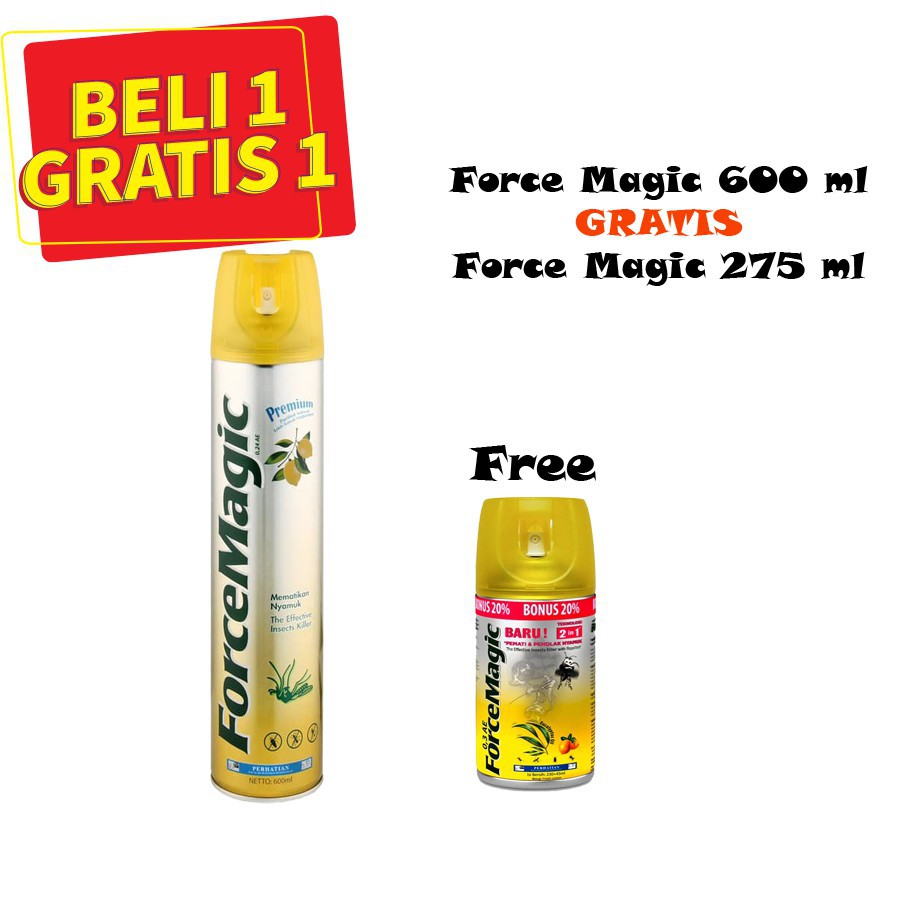 BUY 1 GET 1 Force Magic 600 ml bonus Force Magic Lemon 275 ml