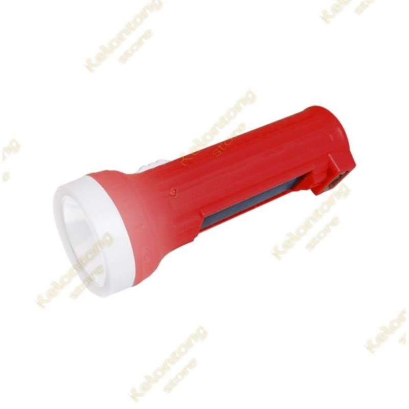 Eelic lampu senter cahaya putih senter depan dan samping 1watt cahaya putih senter solar panel