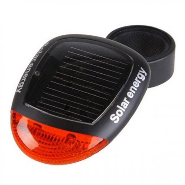 Lampu Belakang Sepeda Lampu Sepeda Sepedah Gunung LED Tenaga Solar Energy Recharge Tail Light