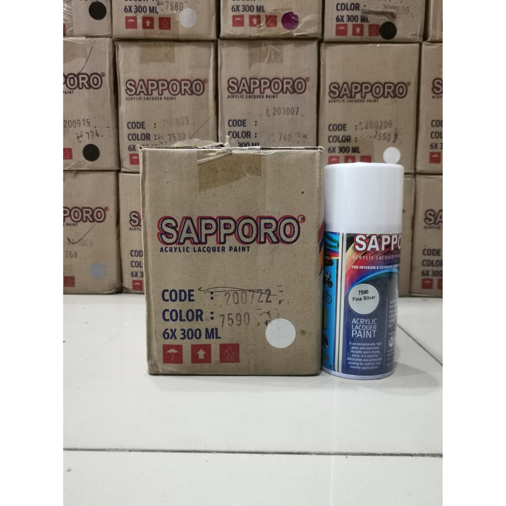 Cat Semprot Sapporo Paint 7590 Fine Silver