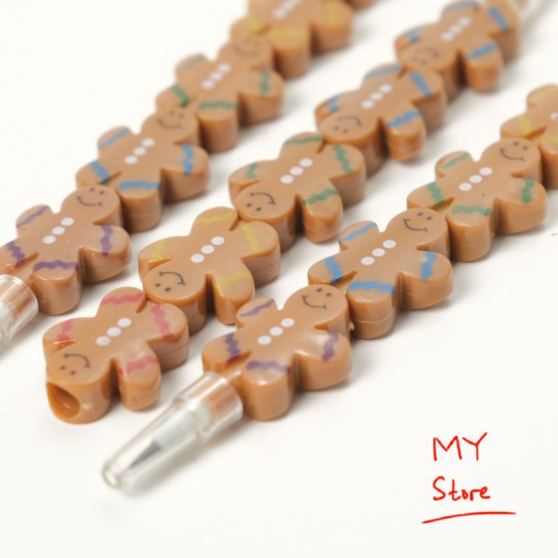 

Pensil Gingerbread Man Kue Jahe Peluru Lantu Susun Bensia Refill Isi