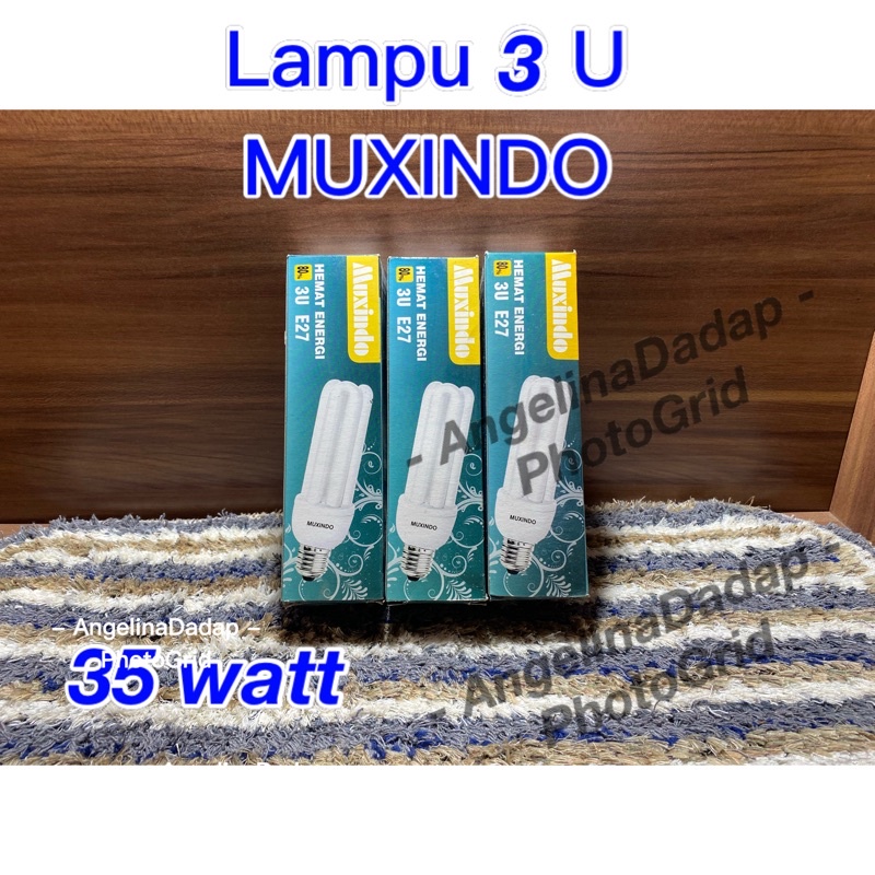 Lampu 3U MUXINDO 35 Watt Putih Lampu Kaca Putih Neon