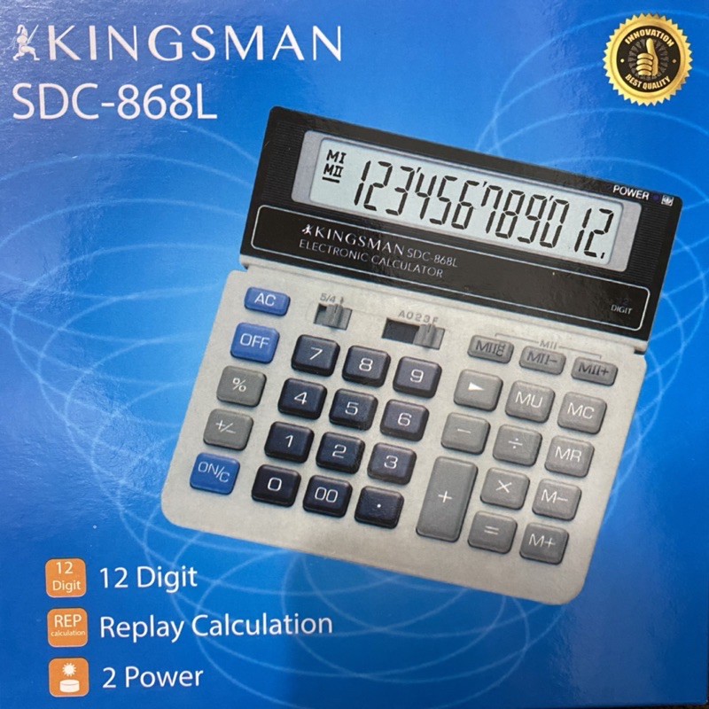 Kalkulator Kingsman SDC-868L Calculator 12 Digits SDC 868L / Kalkulator Montana MTC 868L / Kalkulator MTC 512