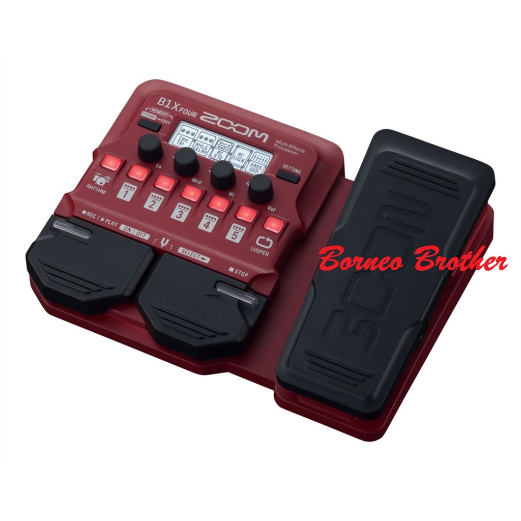 Zoom B1X FOUR B1X-FOUR B1XFOUR Original Multi Efek Bass Pedal