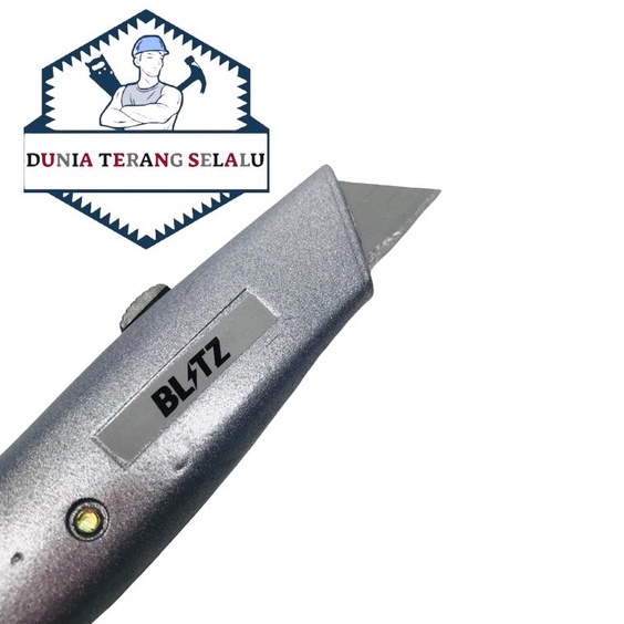 Pisau Cutter Gipsum BLITZ Aluminium 18mm - Pisau Cuter HeavyDuty - Pisau Cutter Carpet BLITZ Aluminium Utility Knife - Cutter Karpet - Gypsum Cutter