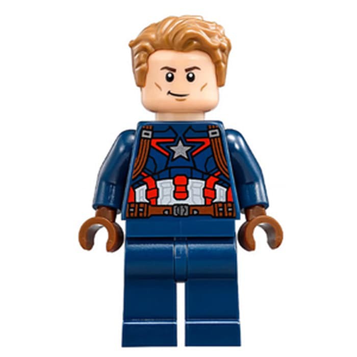 Lego Captain America  Detailed Suit - Dark Brown Eyebrows (76047)