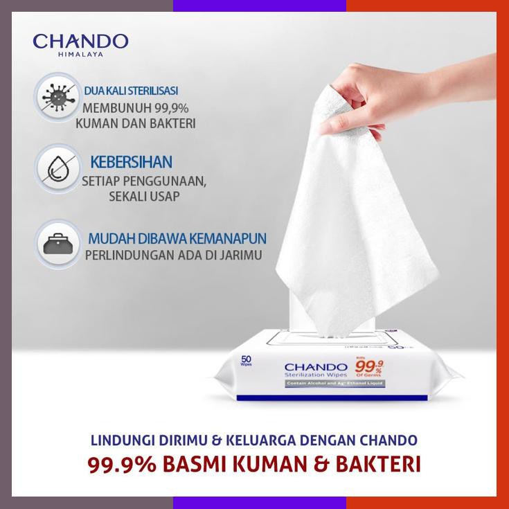 Buy 3 Get 1 Chando Sterilization Wipes Tisu Basah Steril 50S