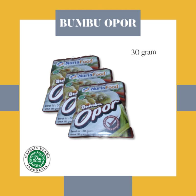 

30gram Bumbu Instan Opor/Bumbu Opor Ayam /Bumbu Masak