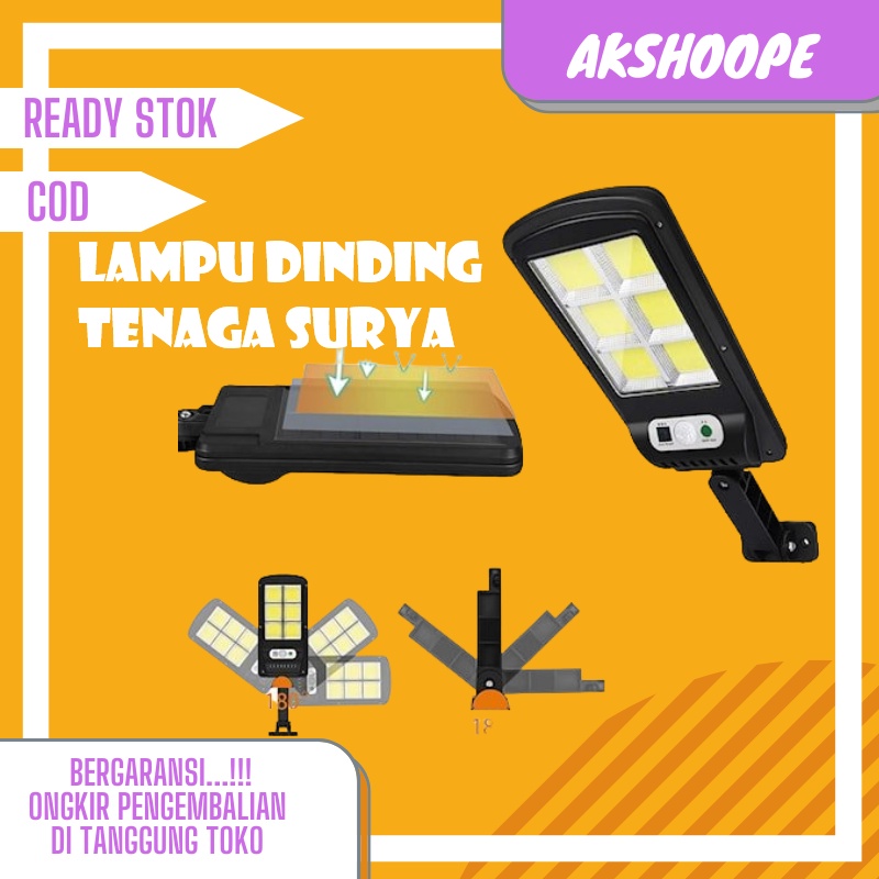 Lampu Outdor LED Tenaga Surya Tanpa Batrai Dan Kabel / Lampu Solar Jalan 50W + Remote - Lampu Tenaga Surya 50W