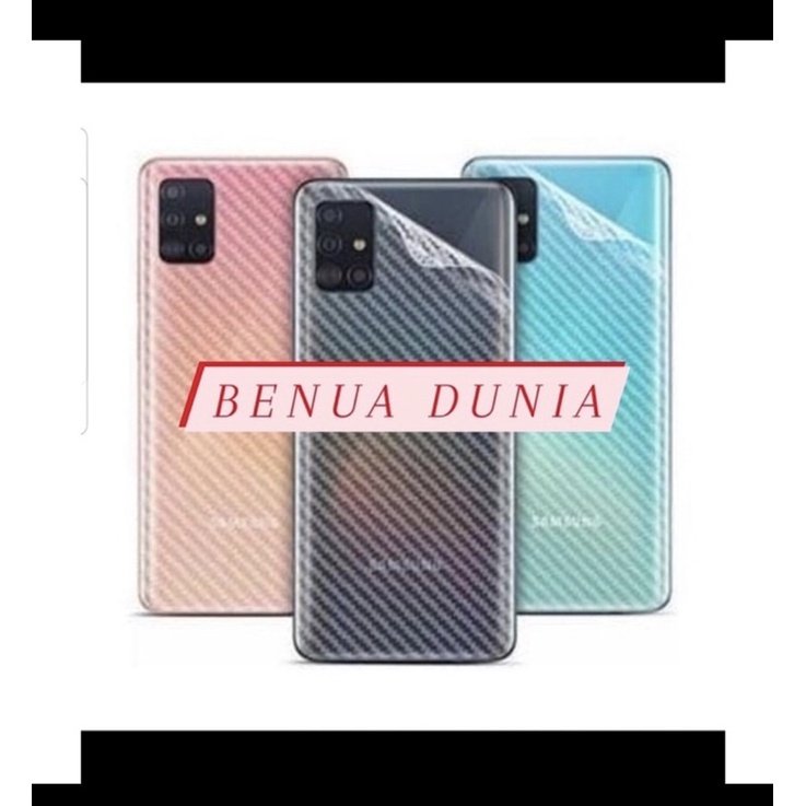 SKIN KARBON SAMSUNG A03S - ANTI GORES BELAKANG SAMSUNG A03S ANTI LECET - BENUA DUNIA