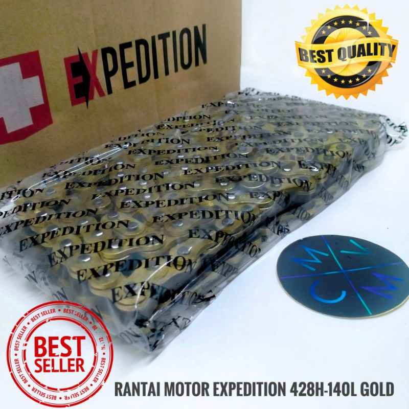 RANTAI MOTOR EXPEDITION GOLD 428H 140L 520 130L ORIGINAL / Rante motor expedition gold 428 H 140 L 520 130 L universal trail crf klx wr ninja250 zx300 R25 R15 CBR 250 CBR 250R MT250