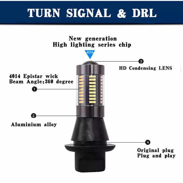 Lampu Sein Mobil Lampu Sign Plus Lampu Senja BAU15S 66 SMD Bayonet 1 Kaki B-Y R135