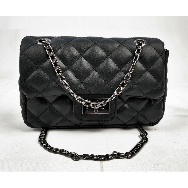 Beauty Gum Tas  Selempang Audrey Crossbody Black Shopee 