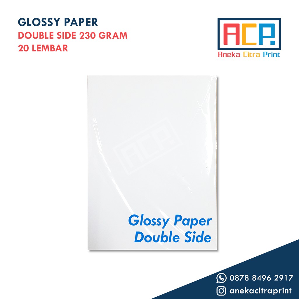 Kertas Foto / Glossy Photo Paper Double Side ( 2 Sisi ) - A4