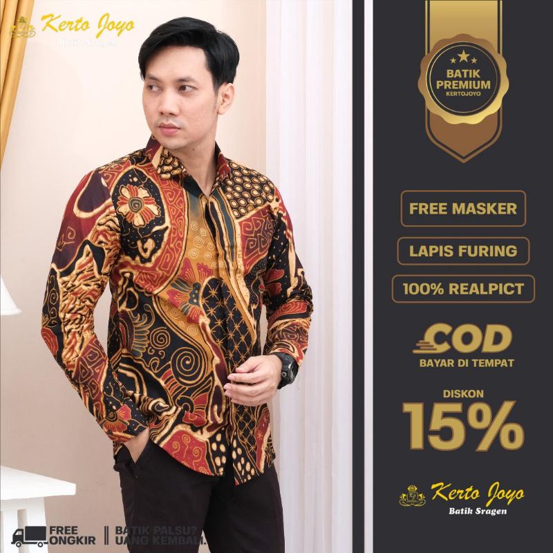 Batik Pria Lengan Panjang Batik Alisan Limited Spesial Premium Premium Terbaru Edisi Terbatas MTF06