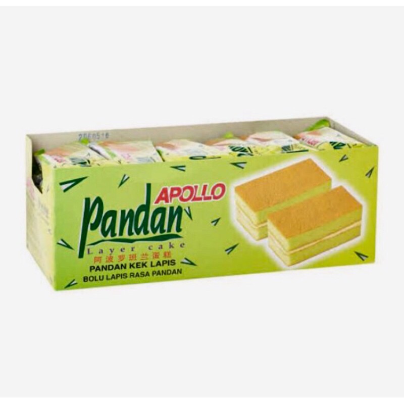 

Apollo Bolu Lapis Pandan/Coklat isi 24