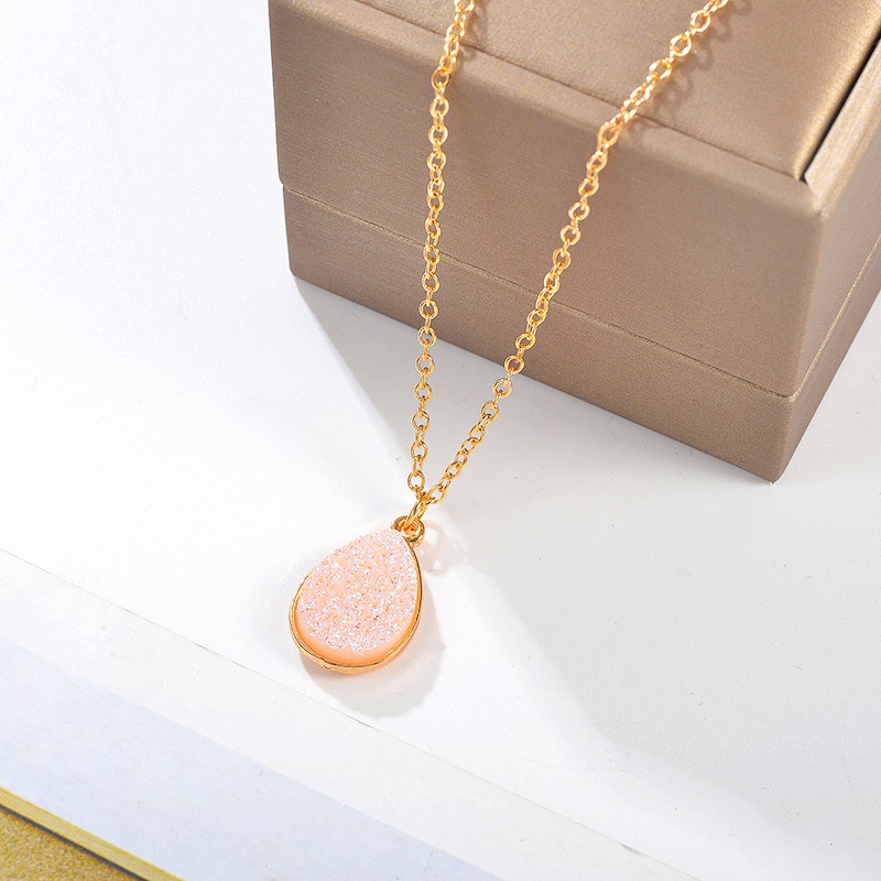 Kalung Necklace Women Korea Simple Water Drop Pendant Fashion Kalung Cluster Manis