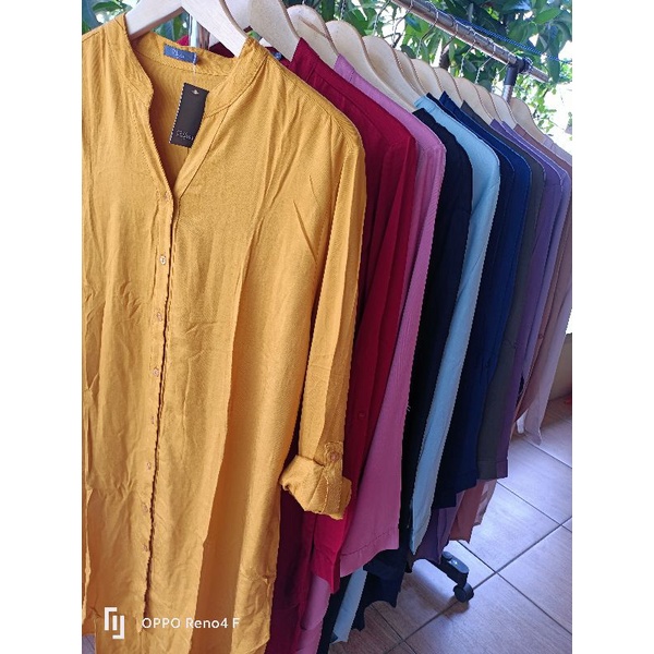 long tunik styves kerah V /kemeja panjang Styves model terbaru