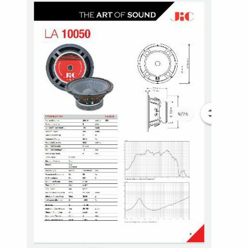 SPEAKER JIC 10inch LA 10050
